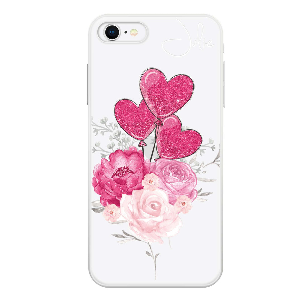 Sweet Heart With Rose iPhone SE Ultra Clear Case