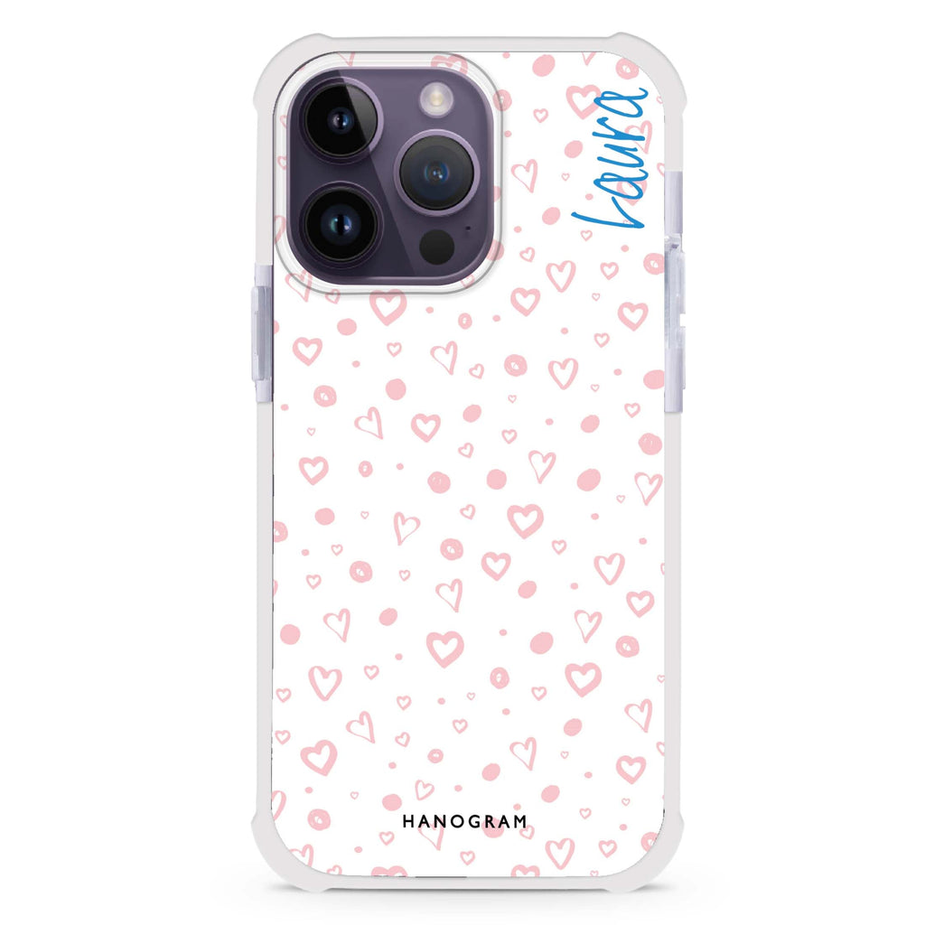 Pinky Hearts MagSafe Compatible Ultra Shockproof Case