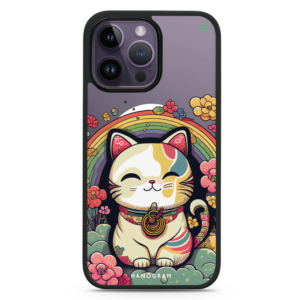 Japanese Lucky Cat MagSafe Compatible Impact Guard Bumper Case