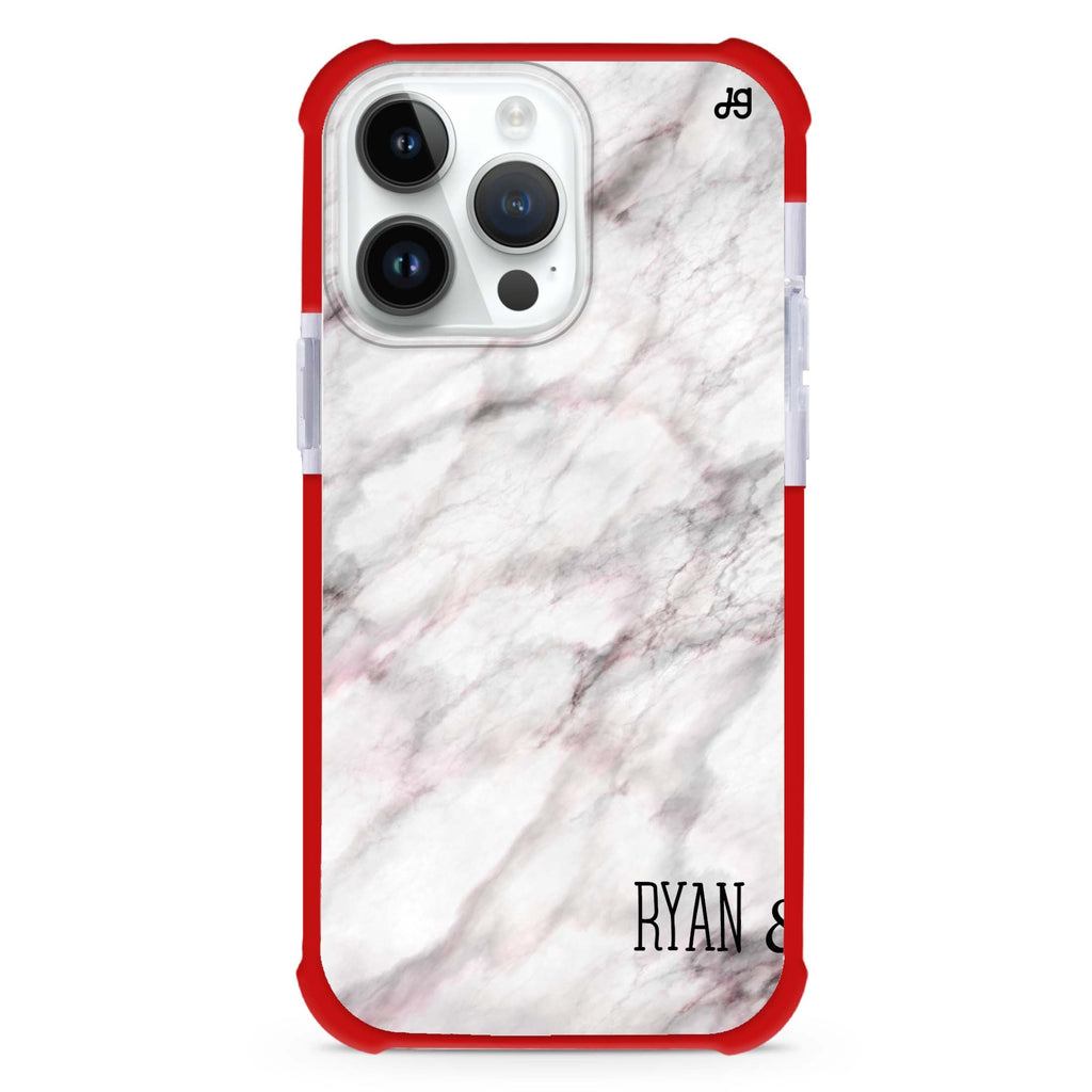 White Marble MagSafe Compatible Ultra Shockproof Case