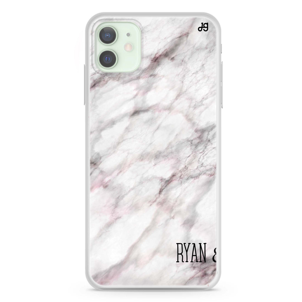White Marble iPhone 12 mini Ultra Clear Case