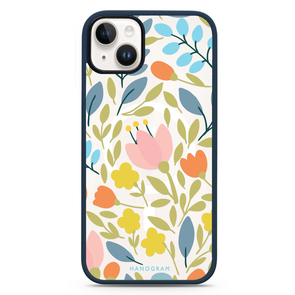 Floral iPhone 14 Plus MagSafe Compatible Impact Guard Bumper Case