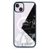 Black And White Marble iPhone 14 Plus MagSafe Compatible Impact Guard Bumper Case