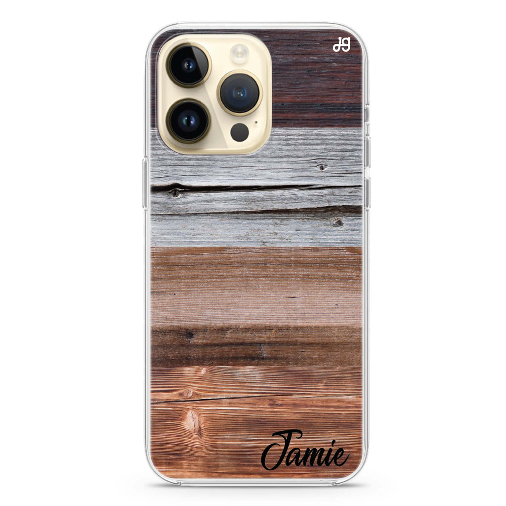 Wood Grain Varigegated iPhone 13 Pro Max Ultra Clear Case