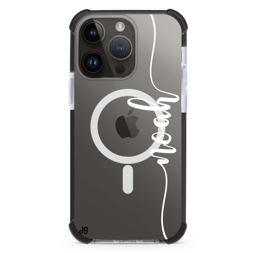 Vertical Script Handwritten Custom MagSafe Compatible Ultra Shockproof Case