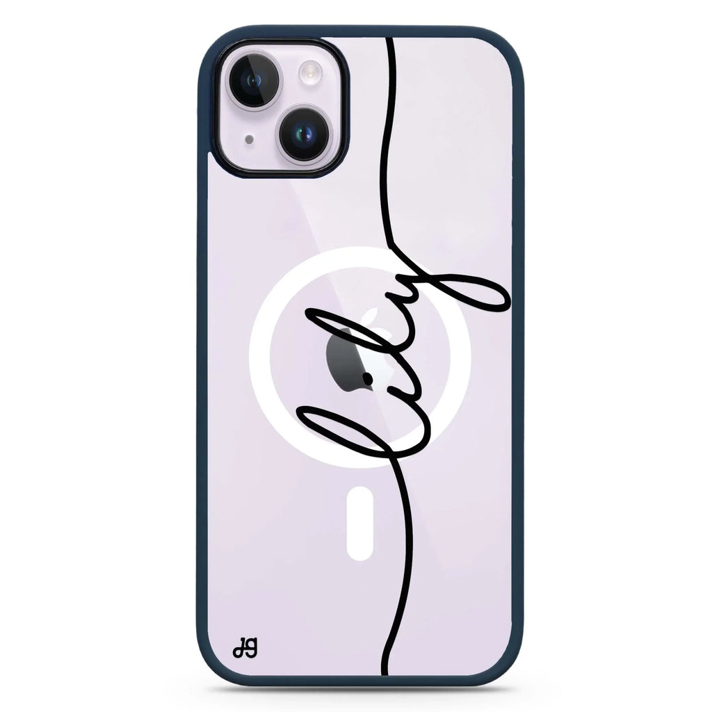 Vertical Handwritten II iPhone 14 Plus MagSafe Compatible Impact Guard Bumper Case