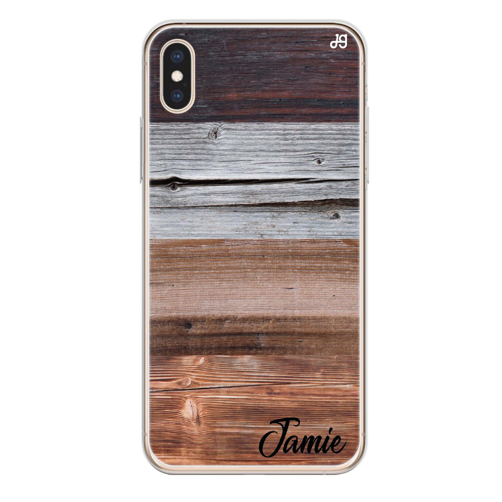 Wood Grain Varigegated iPhone XS Ultra Clear Case