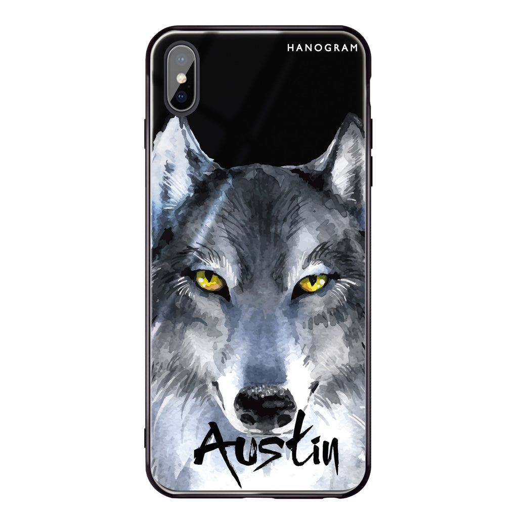 Snow Wolf iPhone XS Max Glass Case