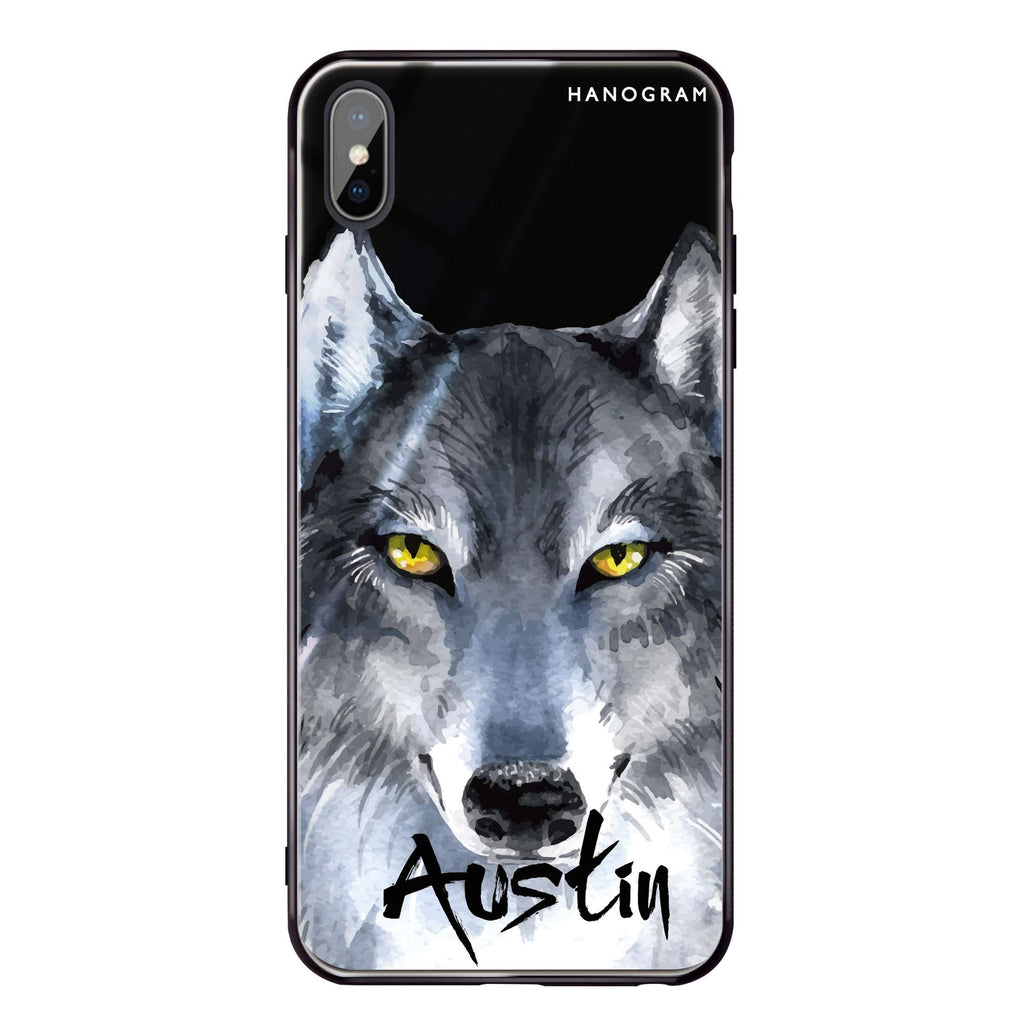 Snow Wolf iPhone XS Glass Case