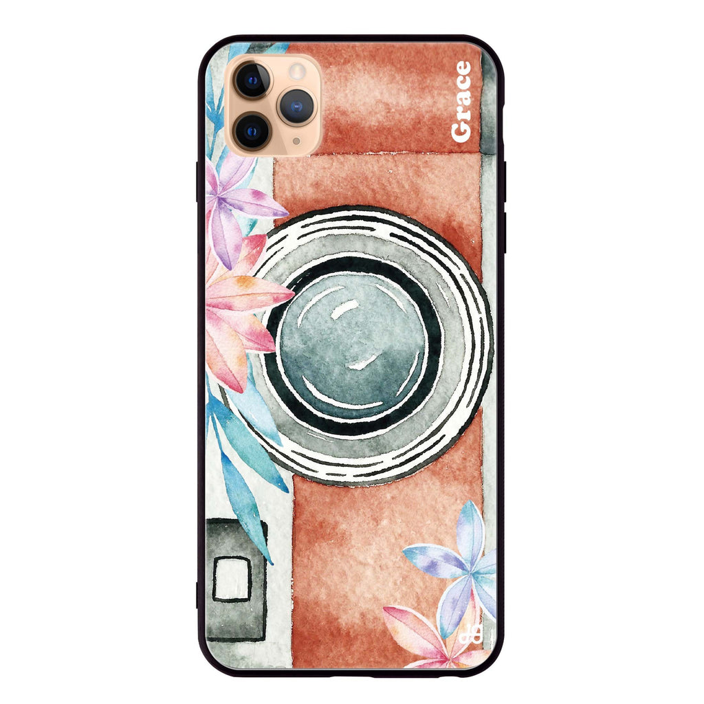 Watercolor Camera iPhone 11 Pro Max Glass Case