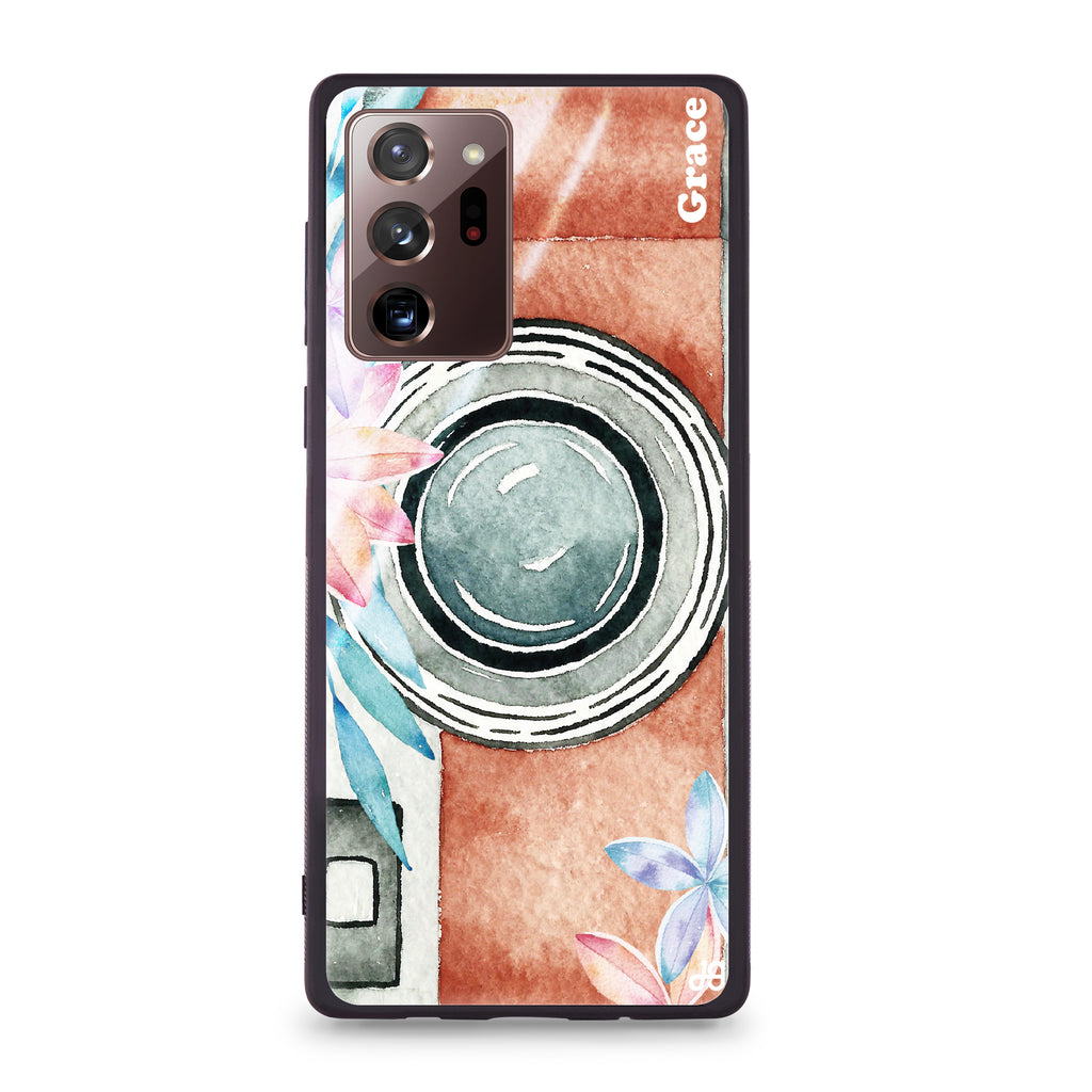 Watercolor Camera Samsung Note 20 Ultra Glass Case