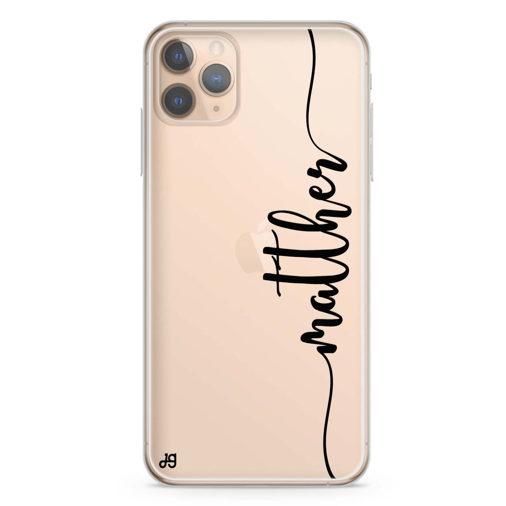 Vertical Script Handwritten Custom iPhone 11 Pro Max Ultra Clear Case