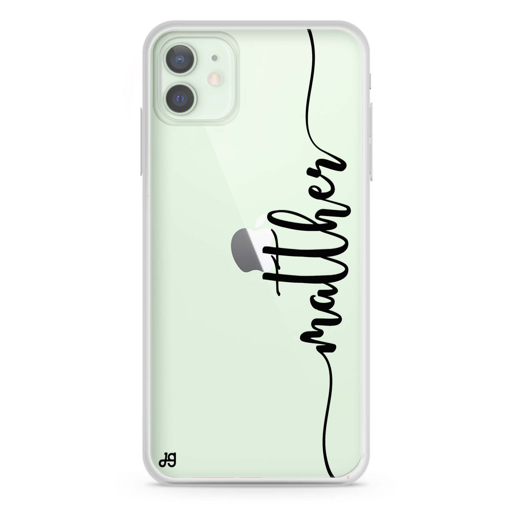 Vertical Script Handwritten Custom iPhone 12 Ultra Clear Case