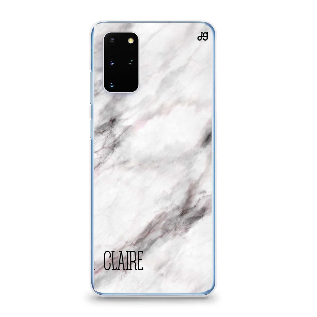 White Marble Samsung S20 Soft Clear Case