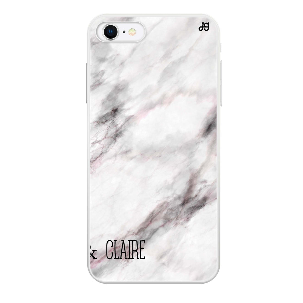 Simple White Marble iPhone SE Ultra Clear Case
