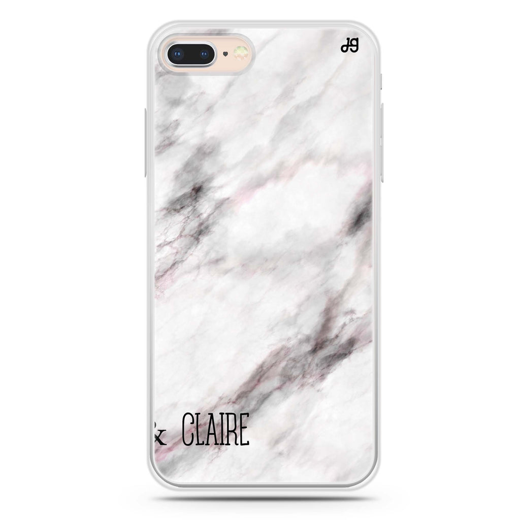 White Marble iPhone 8 Ultra Clear Case