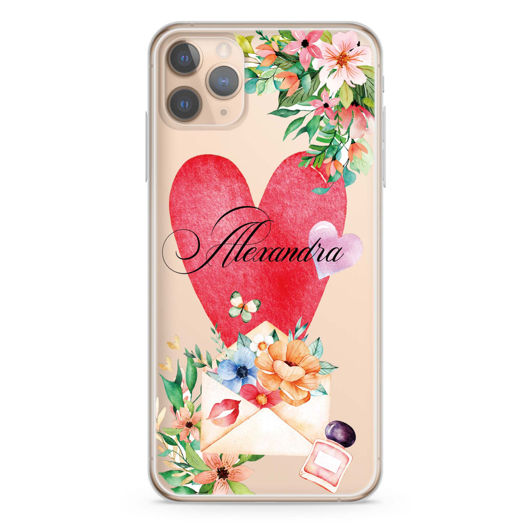 Floral Love Letter iPhone 11 Pro Max Ultra Clear Case