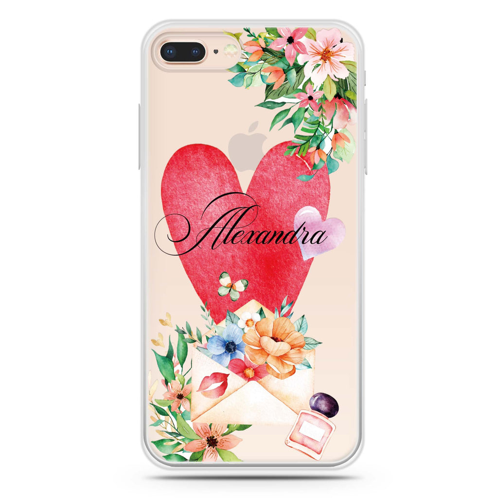 Floral Love Letter iPhone 7 Plus Ultra Clear Case
