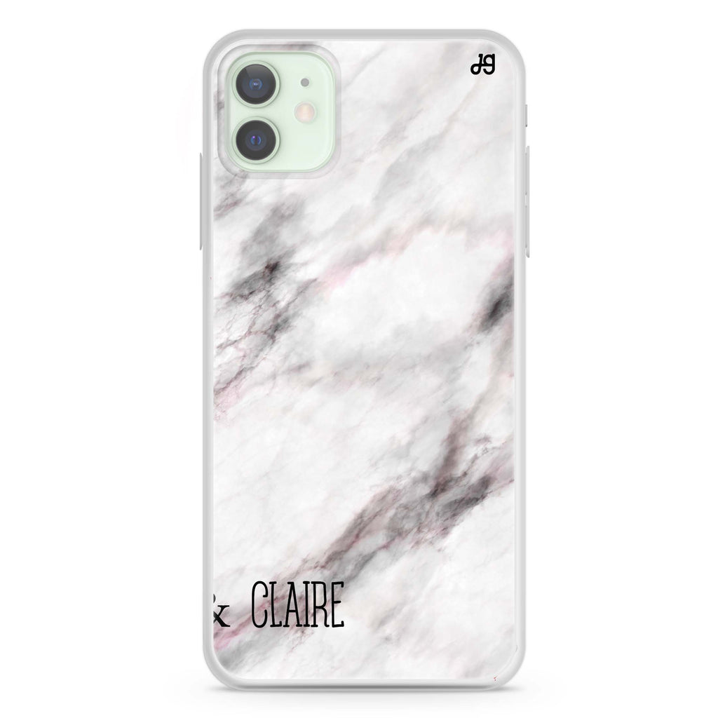 White Marble iPhone 12 mini Ultra Clear Case
