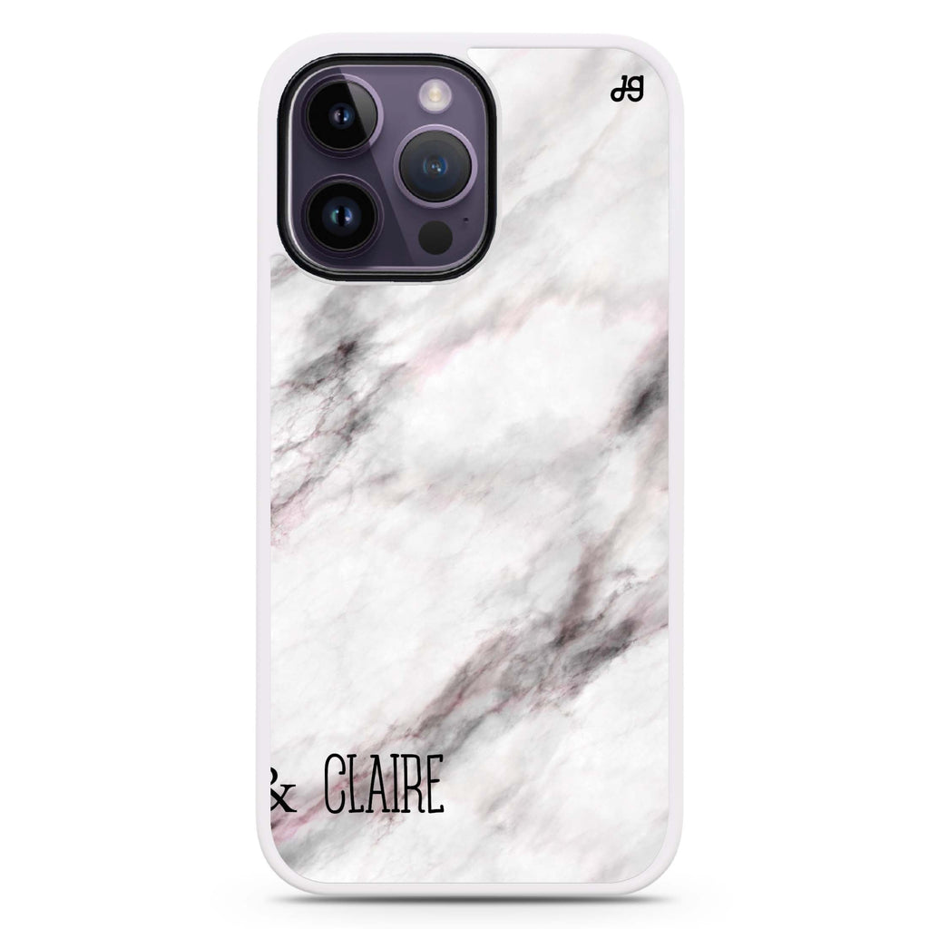 White Marble Impact Guard Bumper Case