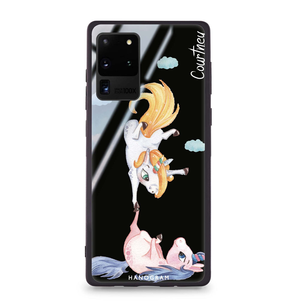 Rainbow Unicorn Dancing Samsung Glass Case