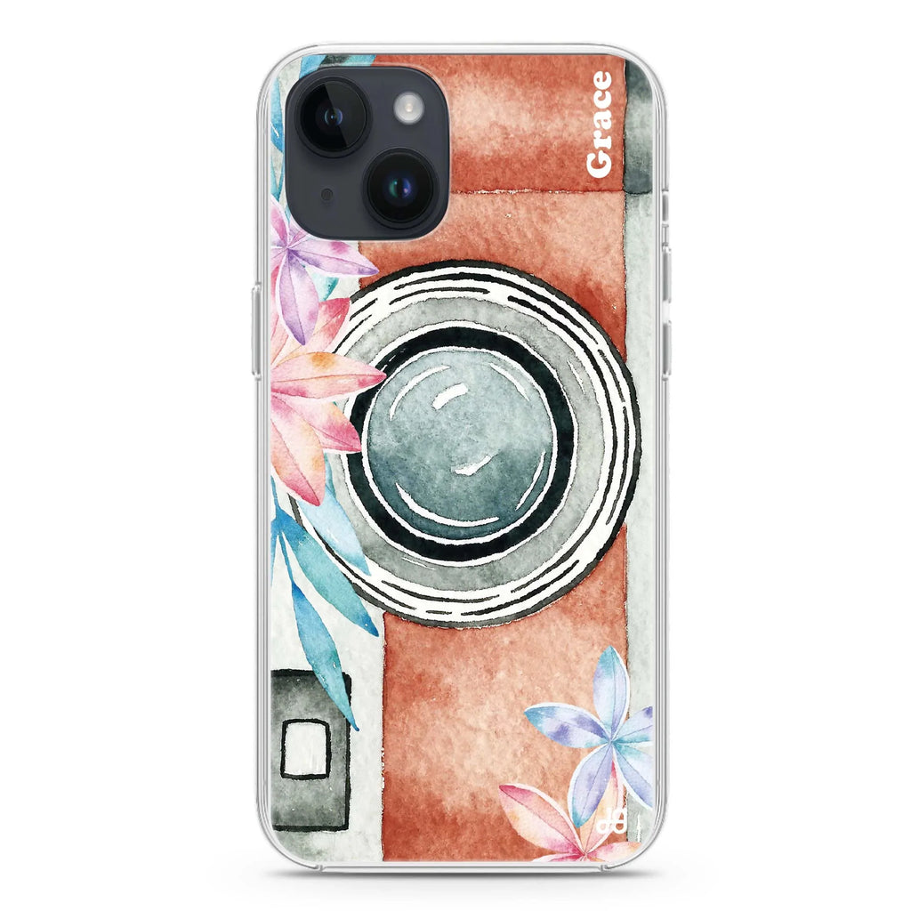 Watercolor Camera iPhone 12 MagSafe Compatible Ultra Clear Case