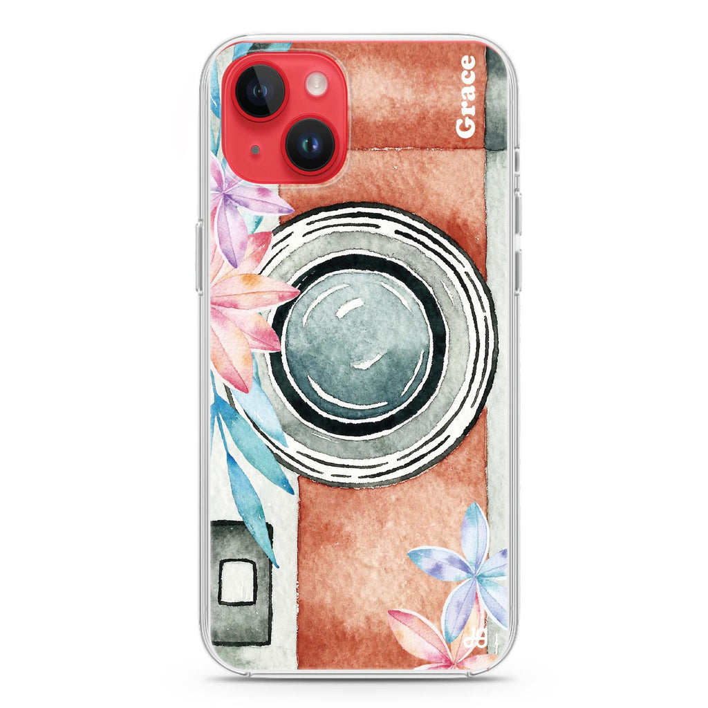 Watercolor Camera iPhone 14 Ultra Clear Case