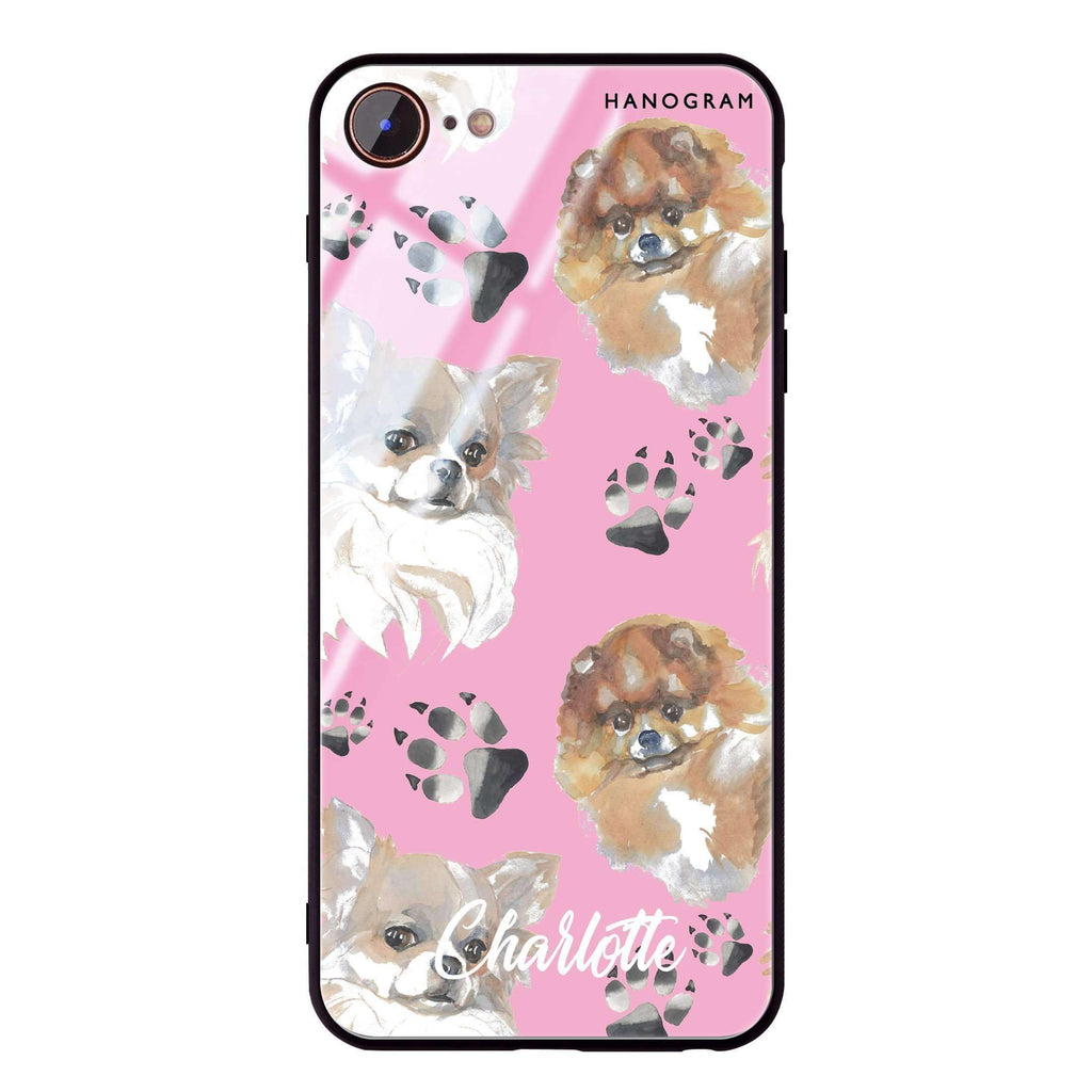 Pompom & Chihuahua iPhone 7 Glass Case
