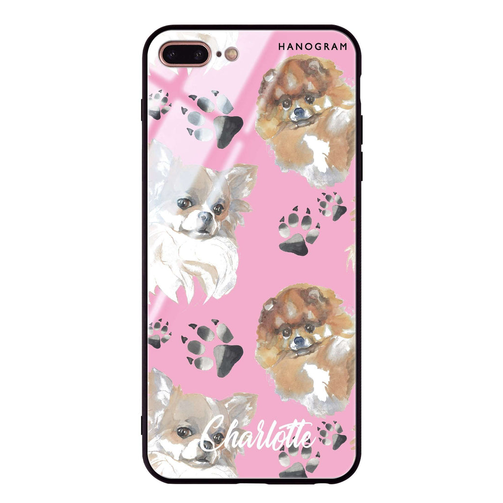 Pompom & Chihuahua iPhone 7 Plus Glass Case