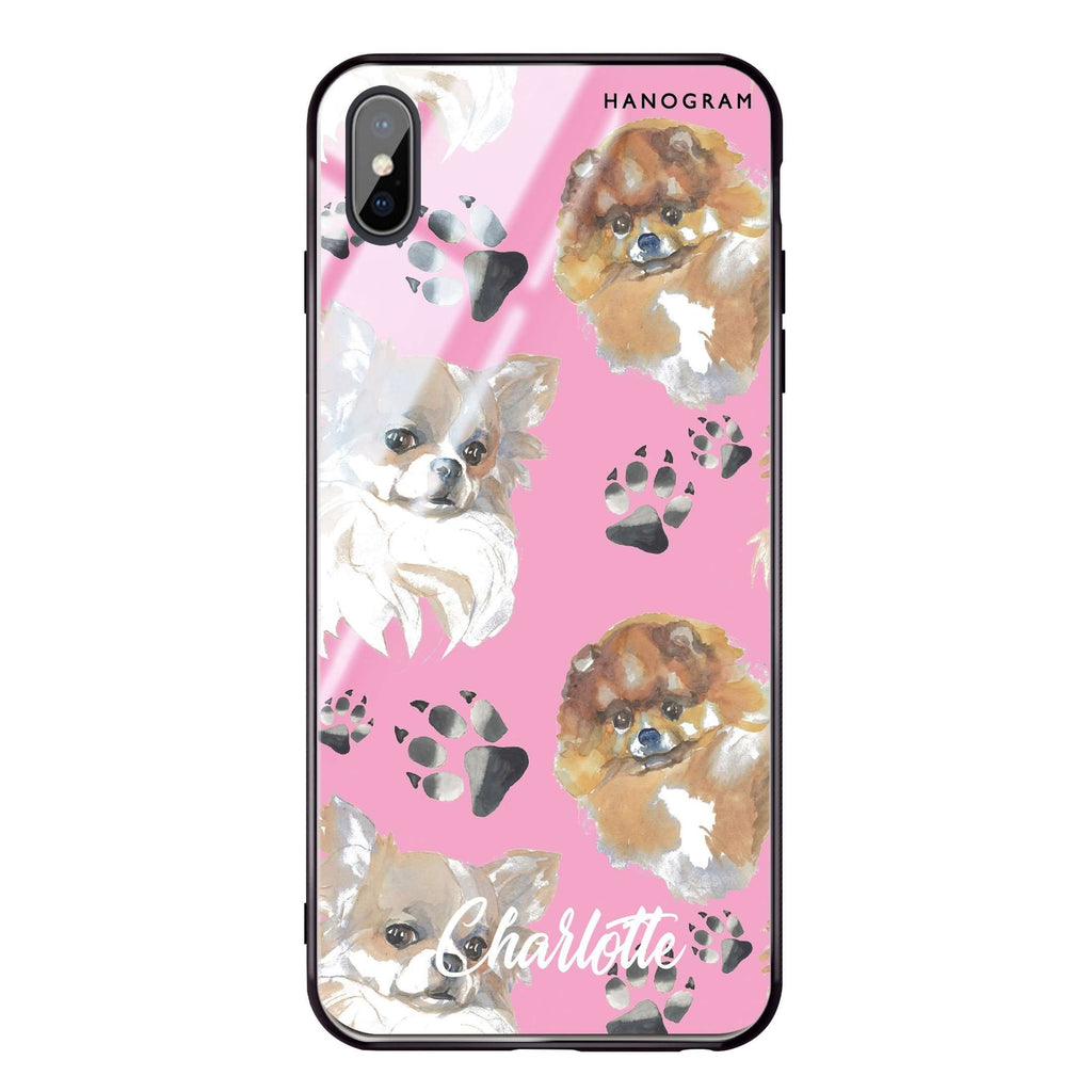 Pompom & Chihuahua iPhone XS Glass Case