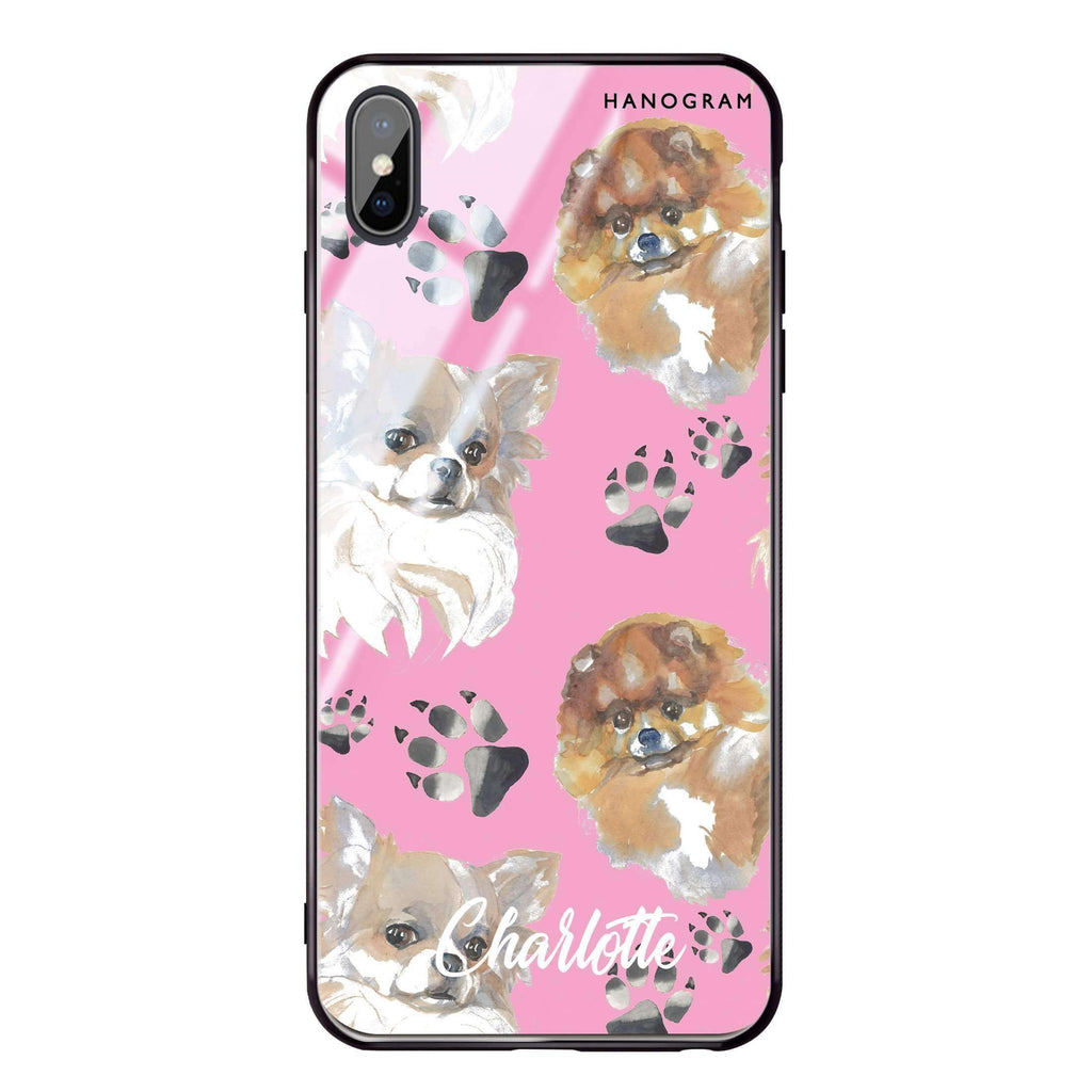 Pompom & Chihuahua iPhone X Glass Case