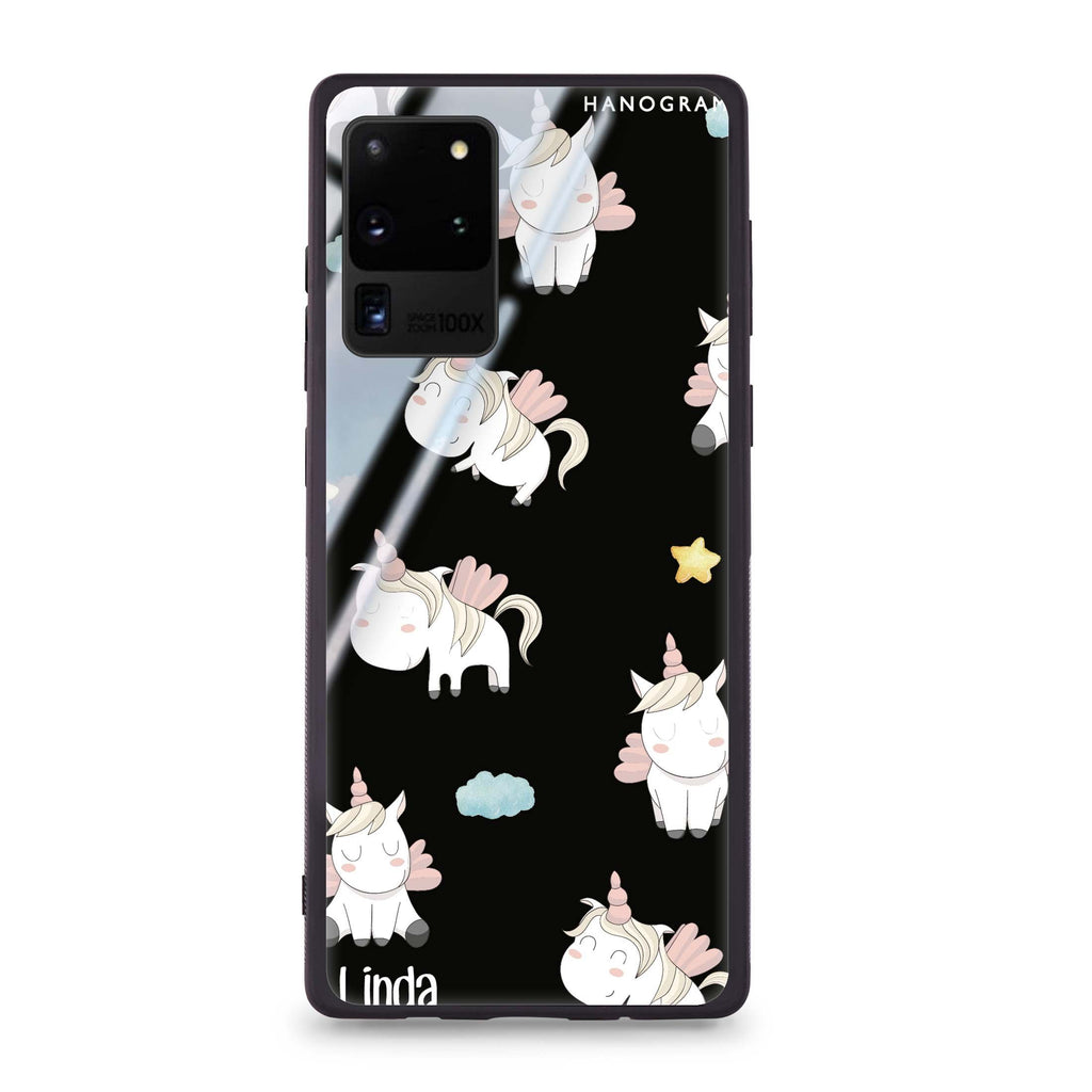 Baby Cute Unicorn Samsung Glass Case