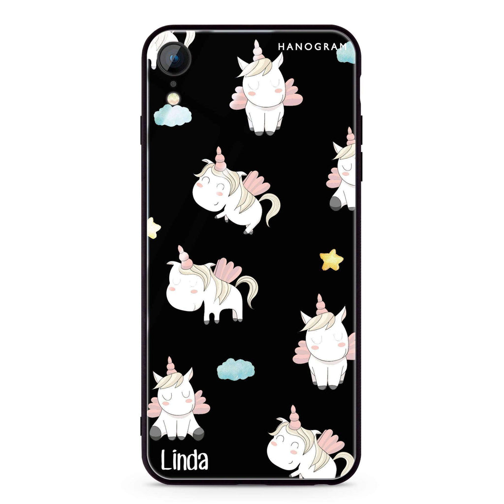 Baby Cute Unicorn iPhone XR Glass Case