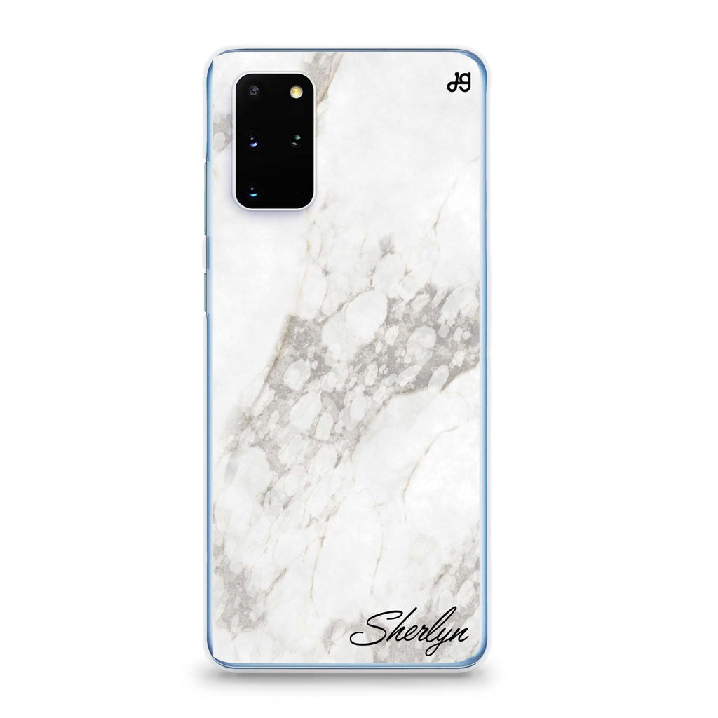 Simple White Marble Samsung S20 Soft Clear Case