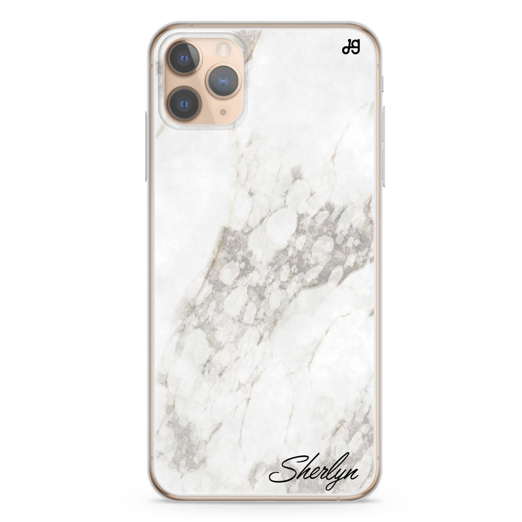 Simple White Marble iPhone 11 Pro Max Ultra Clear Case