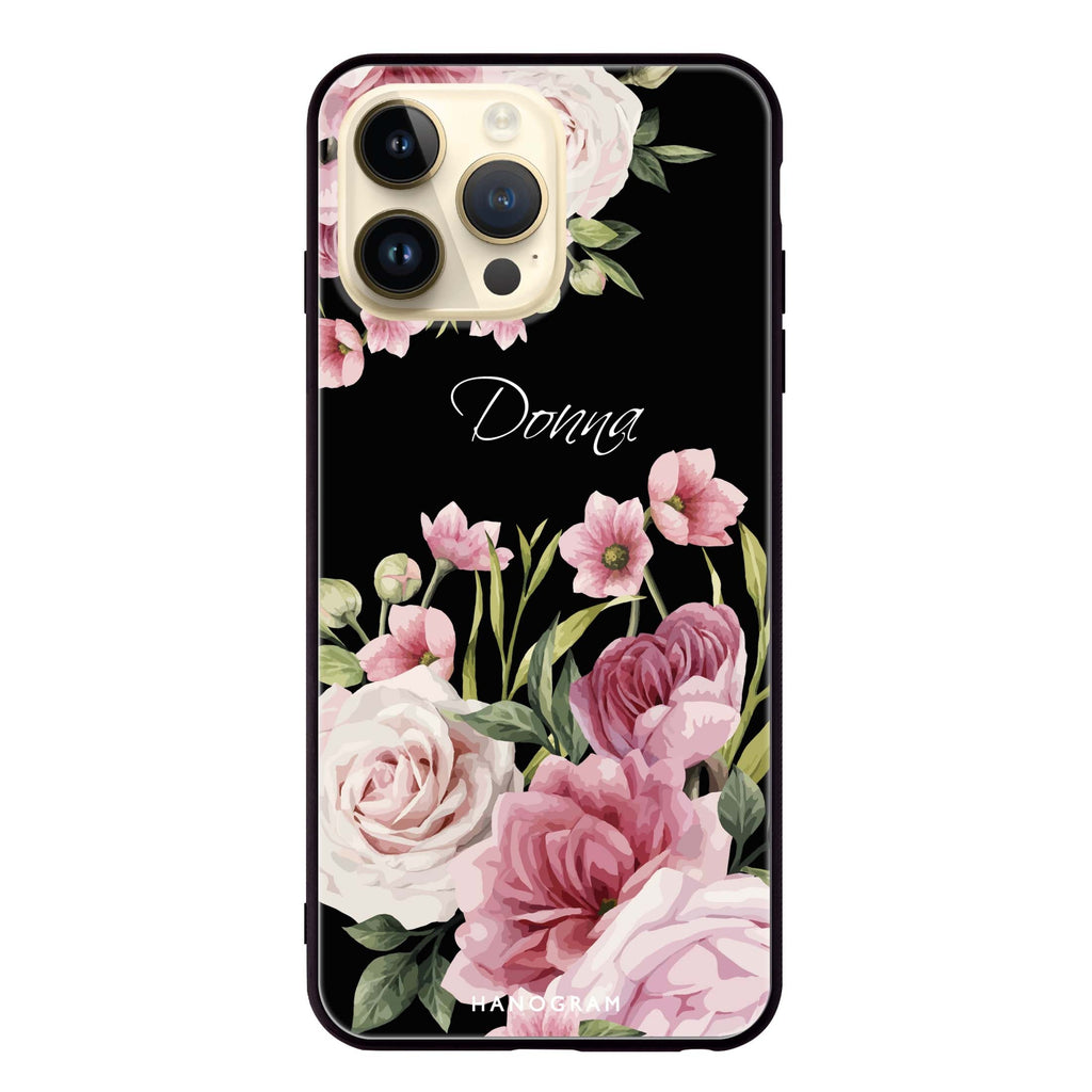 Beautiful Flowers Glass Case