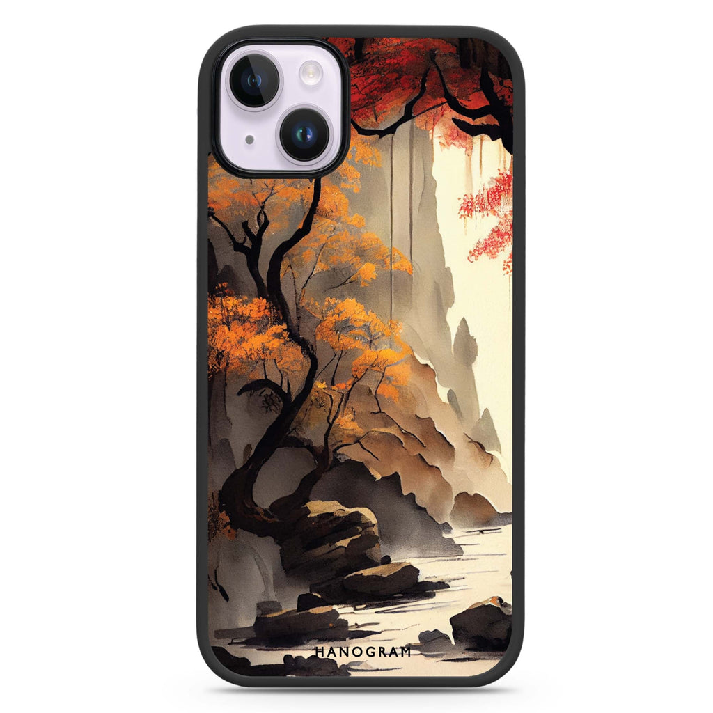 Japanese painting iPhone 14 Plus MagSafe Compatible Impact Guard Bumper Case