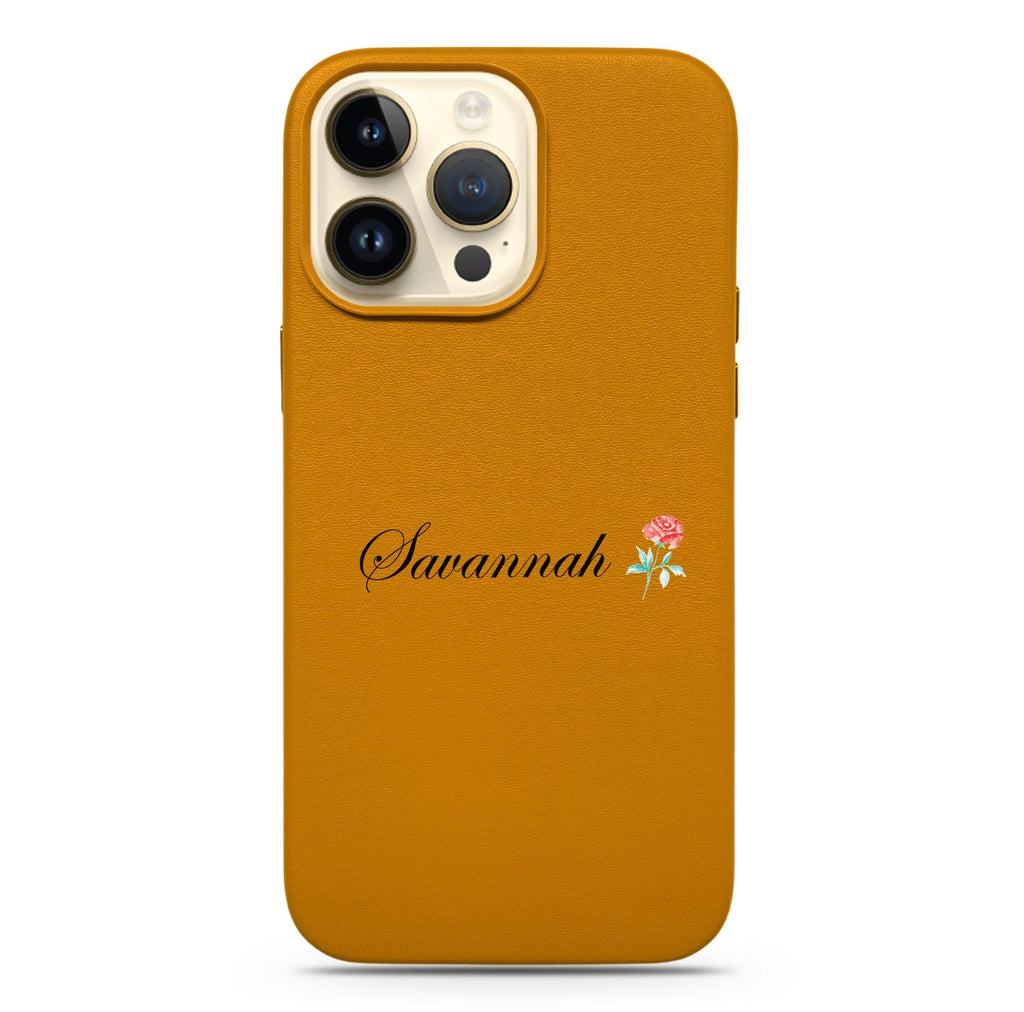 Little Flower MagSafe Leather Case