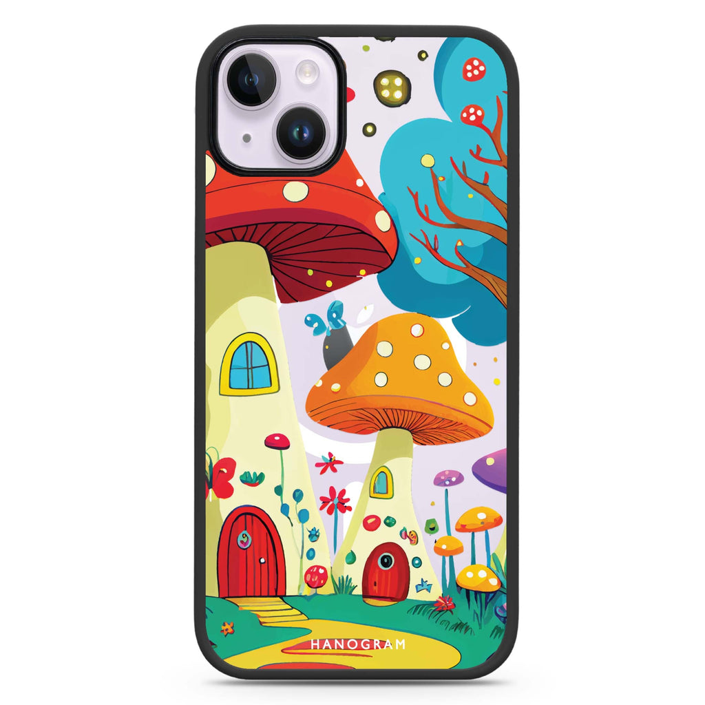 Mushroom Art iPhone 14 Plus MagSafe Compatible Impact Guard Bumper Case