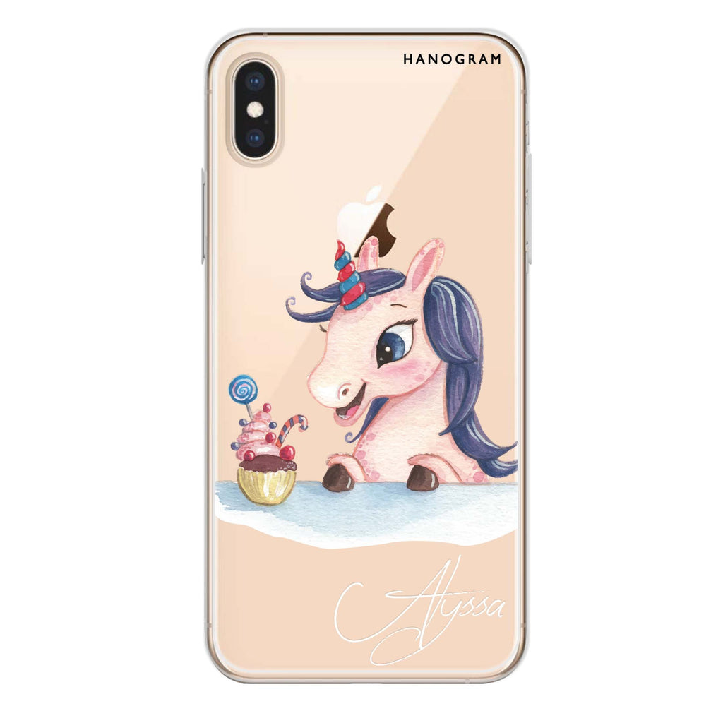 Rainbow Unicorn And Cupcake iPhone X Ultra Clear Case