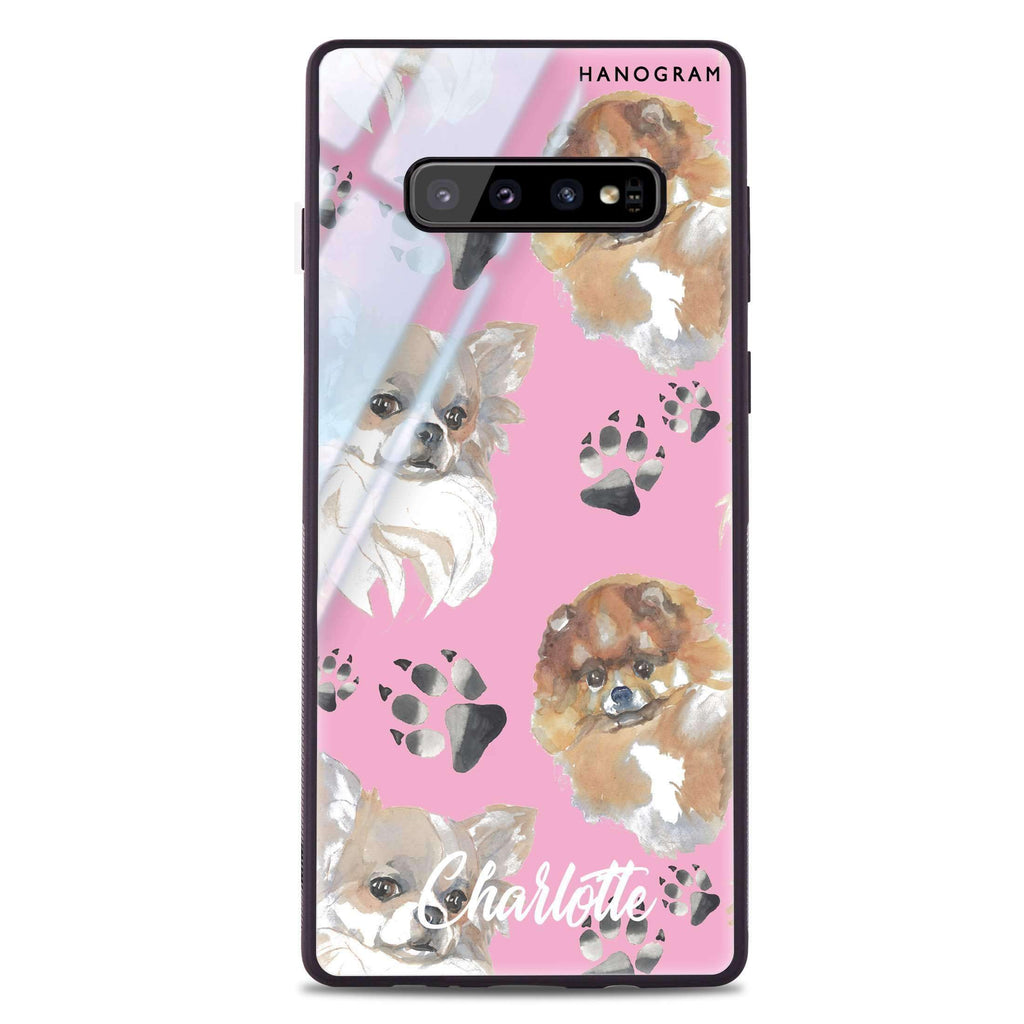 Pompom & Chihuahua Samsung S10 Plus Glass Case