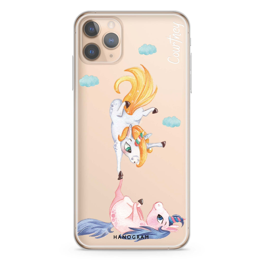Rainbow Unicorn Dancing iPhone 11 Pro Max Ultra Clear Case