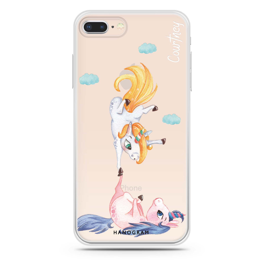 Rainbow Unicorn Dancing iPhone 7 Plus Ultra Clear Case