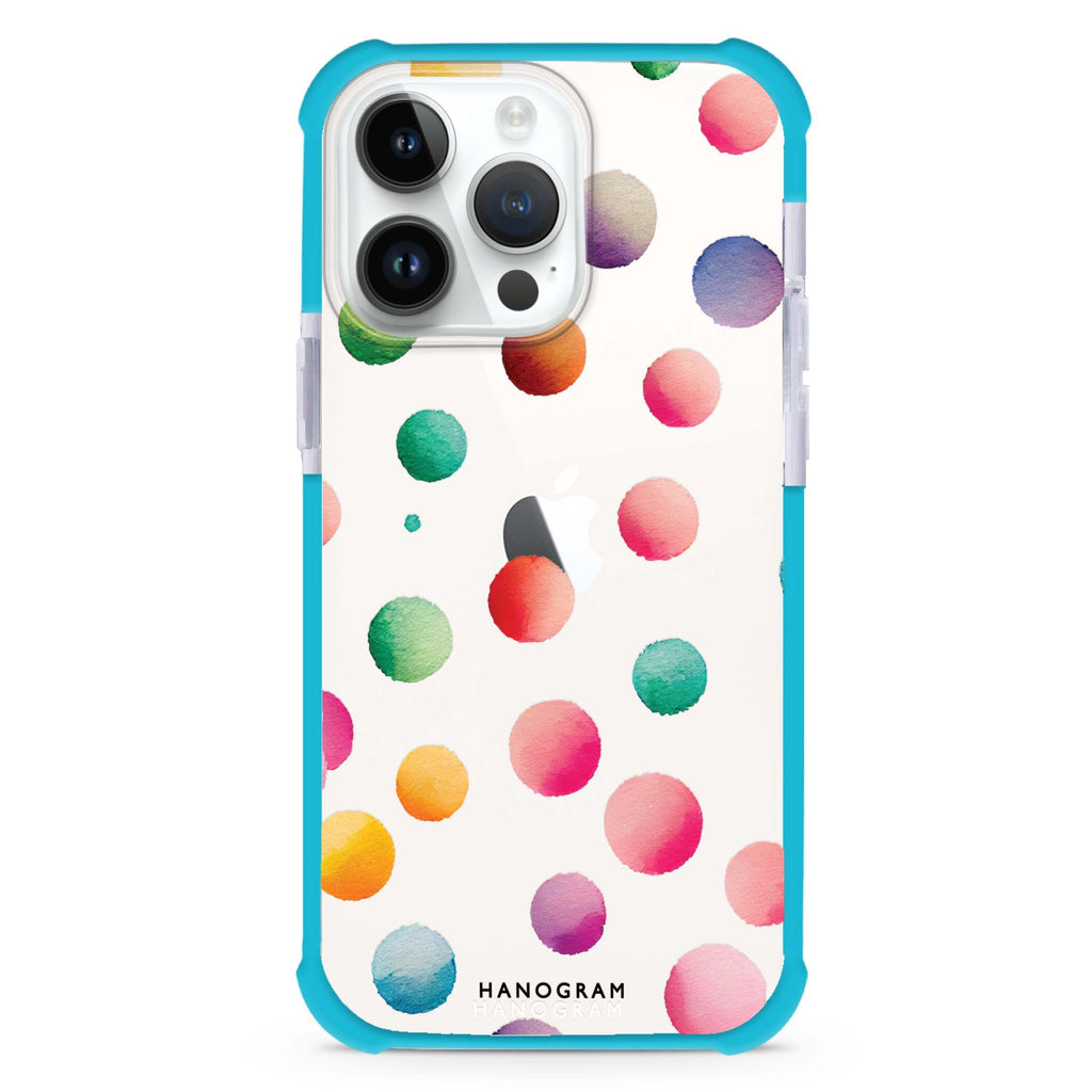 Watercolour Polka Dot iPhone 14 Pro Max Ultra Shockproof Case