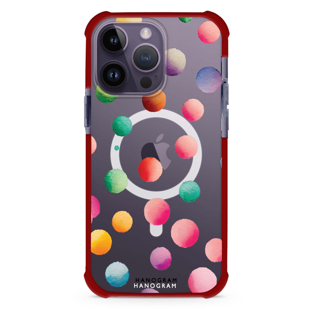 Watercolour Polka Dot iPhone 13 Pro Max MagSafe Compatible Ultra Shockproof Case