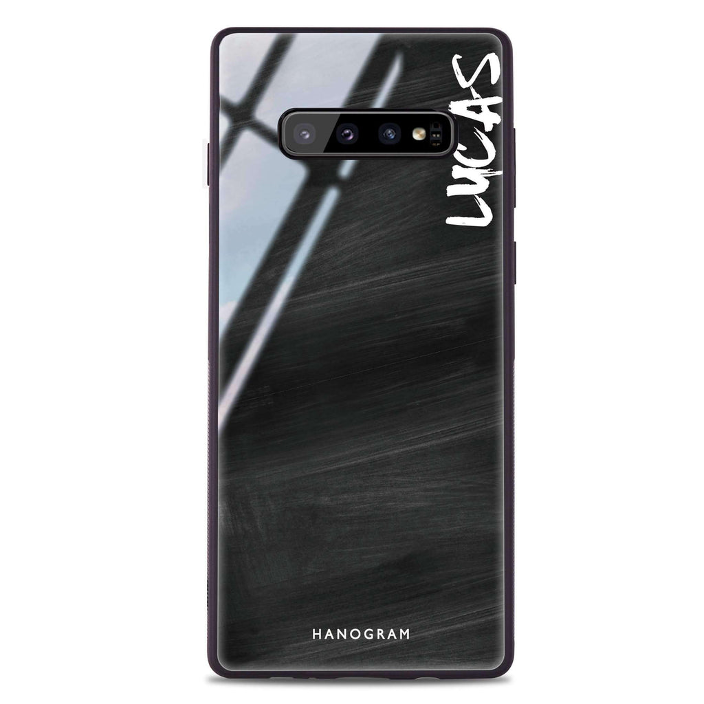 Burst Black Samsung S10 Plus Glass Case