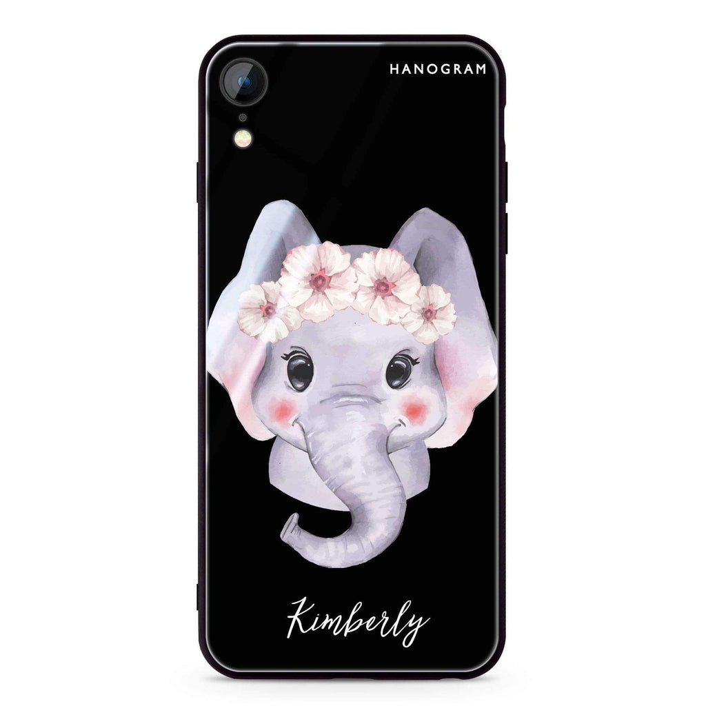 Baby Elephant iPhone XR Glass Case