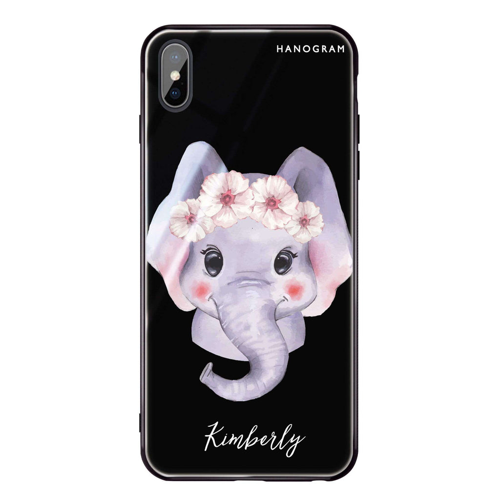 Baby Elephant iPhone XS Max Glass Case
