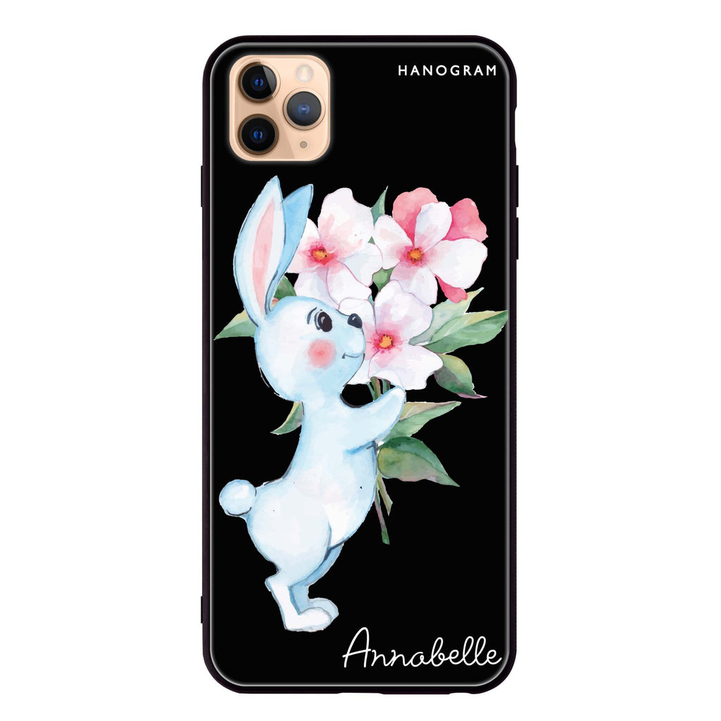 Rabbit And Flowers iPhone 11 Pro Max Glass Case