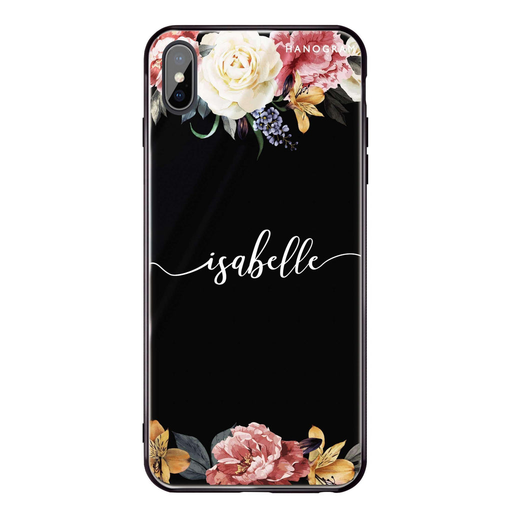 Art of Classic Floral iPhone X Glass Case